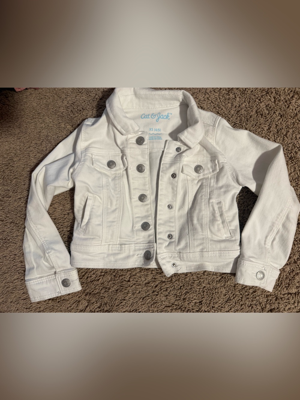 Cat & Jack White Denim Jacket for Girls